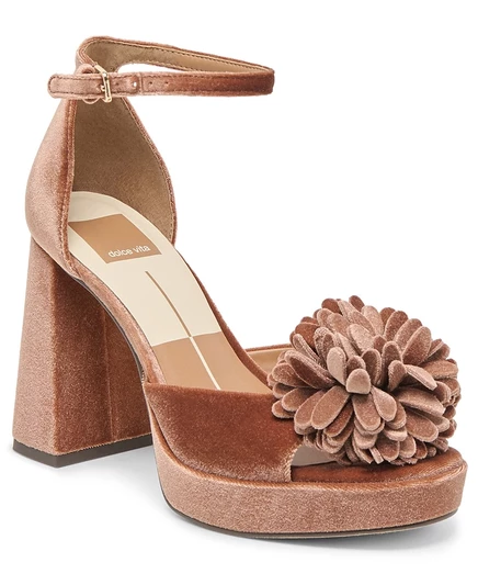 Женские босоножки Dolce Vita Perel Flower платформа розовые