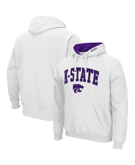 Мужское худи Colosseum Kansas State Wildcats 3.0, белое