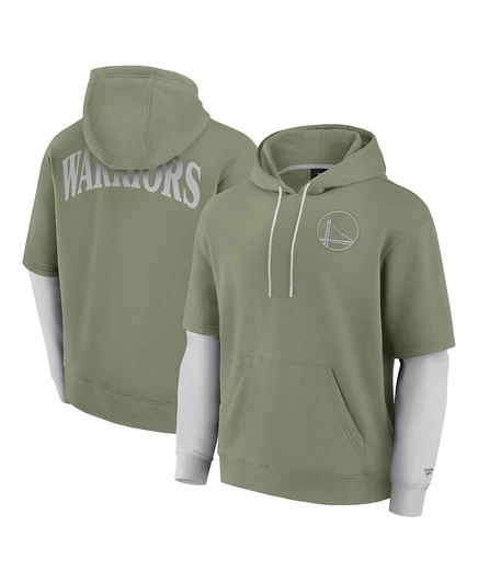 Мужское худи Fanatics Golden State Warriors Elements Sleek, оливковое