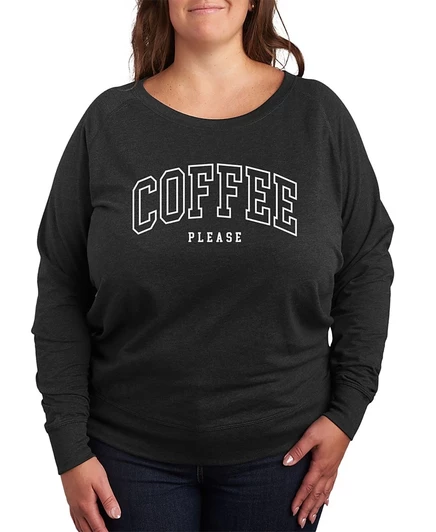 Женский свитшот Hybrid Apparel «Coffee Please», черный