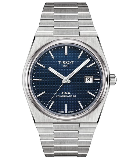 Мужские наручные часы Tissot PRX Powermatic 80 40 мм, синие