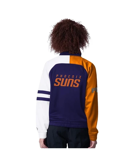 Стартовая женская фиолетовая спортивная куртка Phoenix Suns Line Up Dolman с регланом на молнии purple