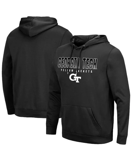 Мужское худи Colosseum Georgia Tech Blackout 3.0, черное
