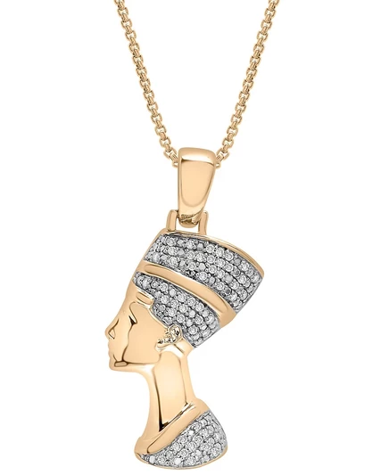 Мужское колье Macy's Nefertiti с бриллиантами, позолота