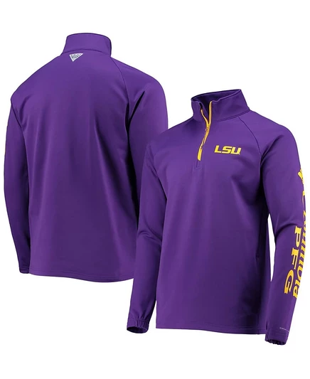 Мужская флисовая куртка Columbia Terminal Tackle с логотипом LSU Tigers, фиолетовая