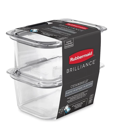 Контейнер для еды Rubbermaid Brilliance, 2 шт., 1,1 л, белые