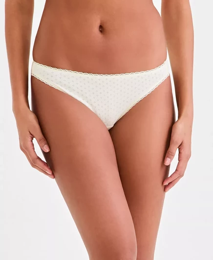  Женское хлопковое нижнее белье-бикини Pointelle, созданное для Macy's lemon icy