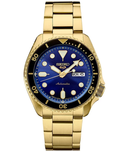 Мужские часы Seiko 5 Sports автомат 43 мм, синий