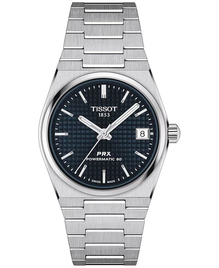 Унисекс часы Tissot PRX Powermatic 80 35 мм, сталь, синий
