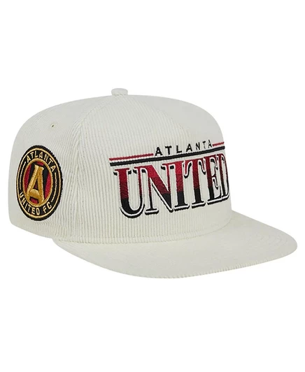 Мужская кепка New Era Atlanta United FC из вельвета, белая