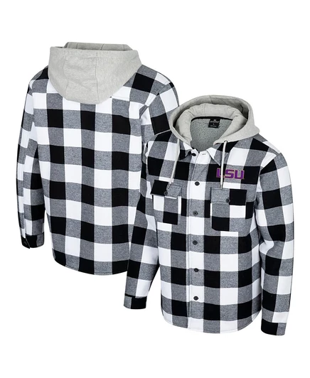 Мужская куртка Colosseum Buffalo Plaid на молнии, черно-белая