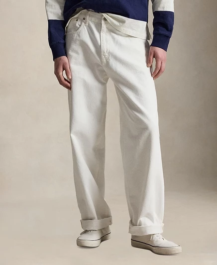Мужские джинсы свободного кроя Polo Ralph Lauren Rivington белого цвета
