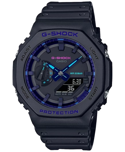 Мужские часы G-Shock GA2100VB-1A, 45.4 мм, черные