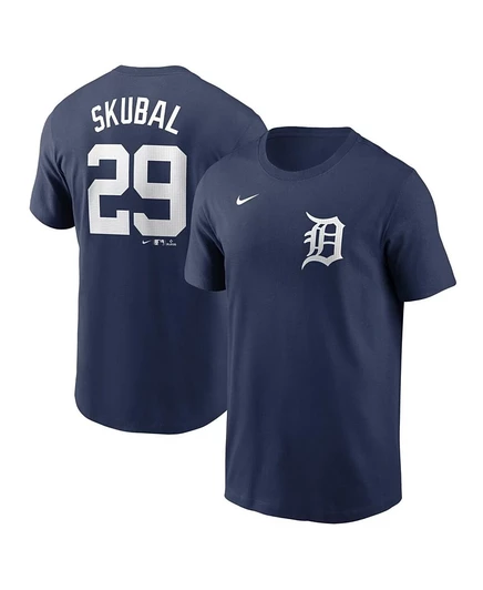 Мужская футболка Nike Tarik Skubal Detroit Tigers, темно-синяя