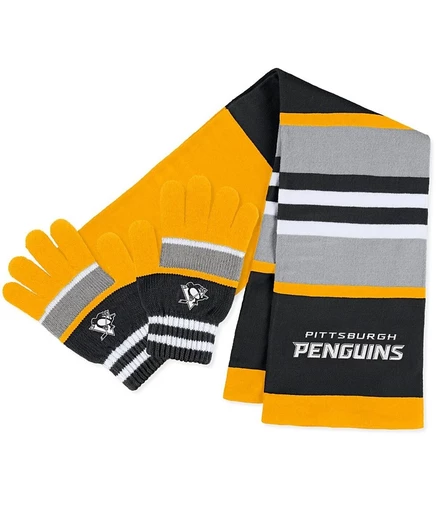 Набор WEAR Penguins: шарф и перчатки, желтый