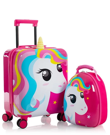 Детский чемодан Heys Super Tots 18″ с рюкзаком, розовый