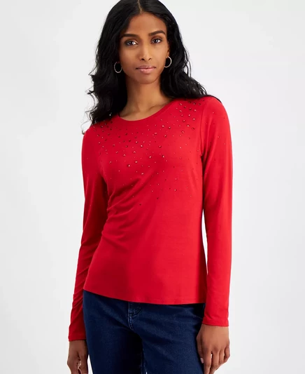  Миниатюрный топ со стразами, созданный для Macy's red zenith