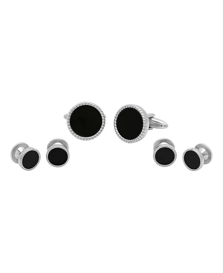 Мужской набор запонок и пуговиц C&C Jewelry, черные