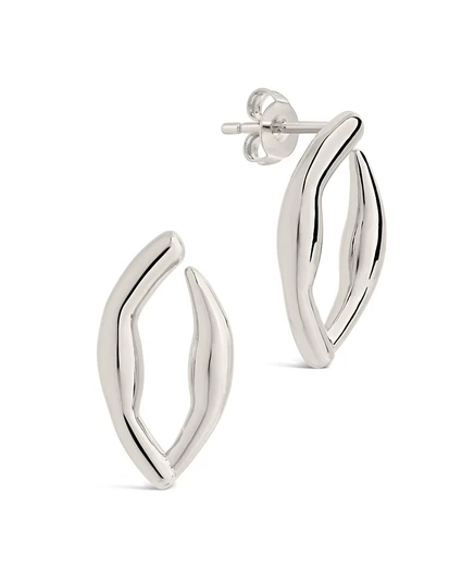 Серьги-гвоздики Sterling Forever Sharee позолоченные/родированные, серые