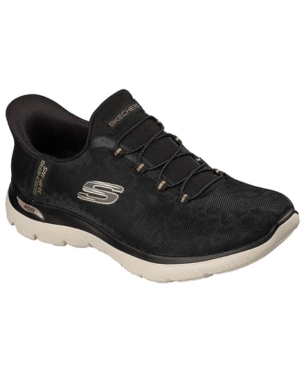 Женские слипоны Skechers: облегающие кроссовки Summits - роскошные повседневные леопардовые кроссовки от Finish Line black