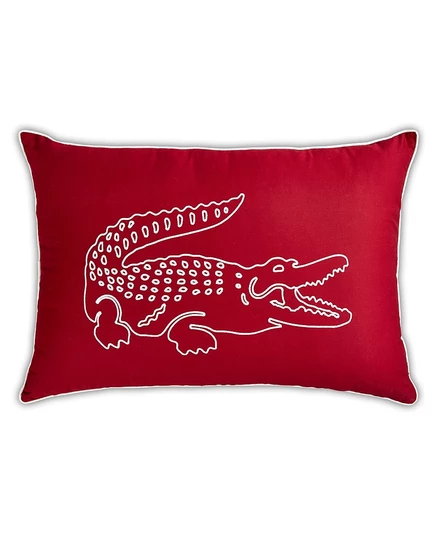 Декоративная подушка Lacoste Home Big Croc 16″×24″, красная