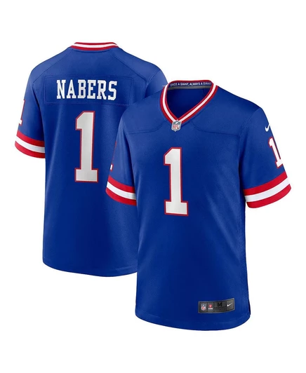 Мужская майка Nike Malik Nabers Royal New York Giants для 2-й альтернативной игры royal