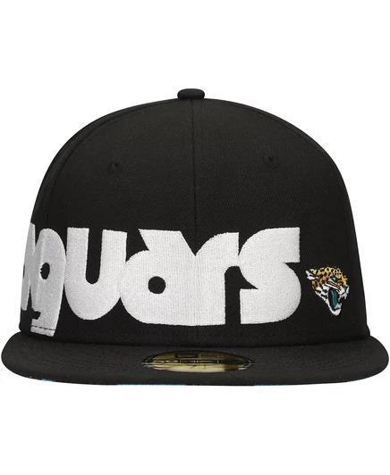 Мужская черная кепка New Era Jacksonville Jaguars в клетку с нижним козырьком 