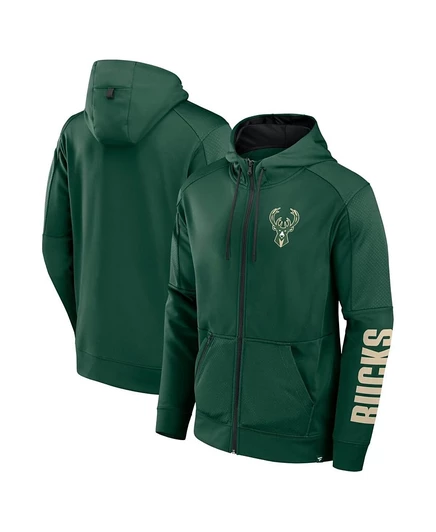 Мужское худи Fanatics Baller Defender на молнии, зелёное