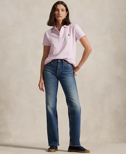 Женское поло Polo Ralph Lauren Classic Fit, розовое