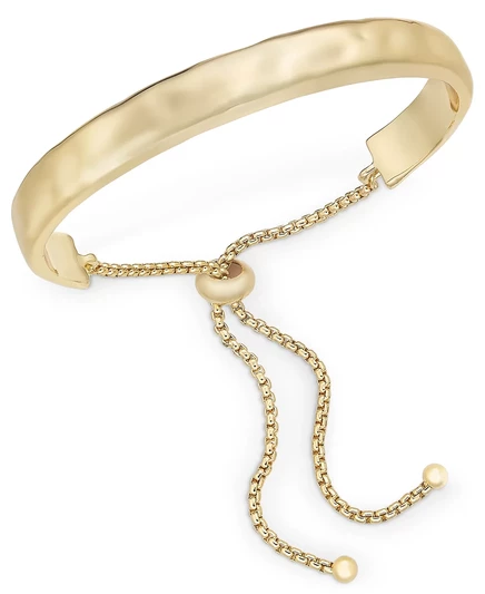 Серебристый браслет-слайдер с чеканкой Style & Co, эксклюзивно представленный в Macy's silver