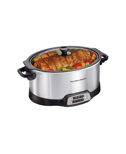 Медленноварка Hamilton Beach Stovetop Sear & Cook, 5,7 л, серебристая