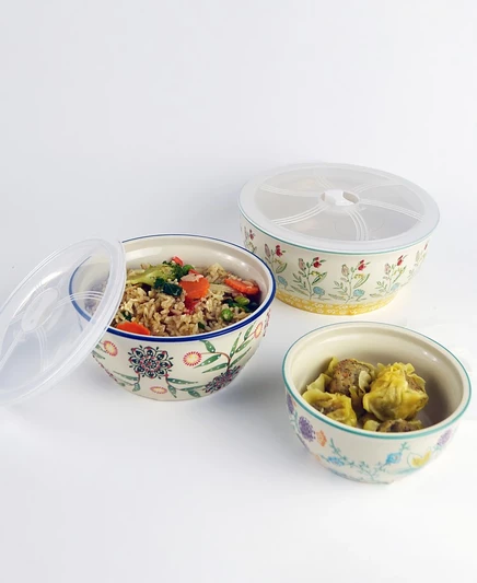 Контейнеры для хранения Euro Ceramica Ella, 3 шт., разноцветные