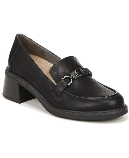  Женские мокасины с завышенной талией black faux leather