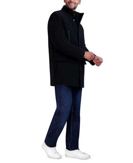 Мужское автомобильное пальто из плотного плюша Cole Haan black