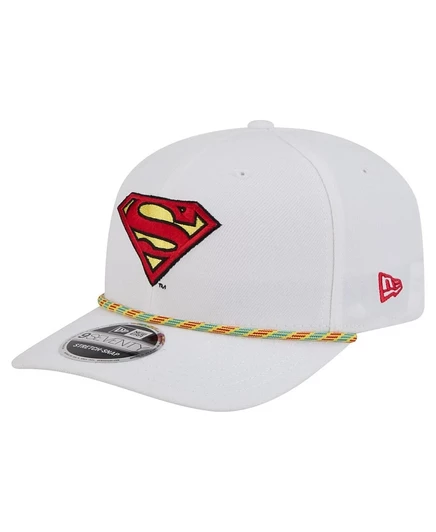 Мужская кепка New Era 9SEVENTY Superman с кантом, белая