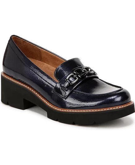  Женские мокасины на плоской подошве Cabana midnight blue faux patent