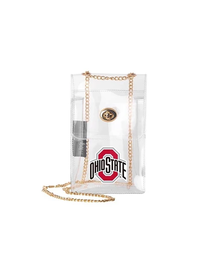 Сумка через плечо Logo Brands Ohio State Buckeyes прозрачная, белая