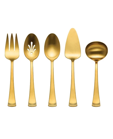 Набор для сервировки Lenox Portola Satin Gold, 5 предметов, золотистый