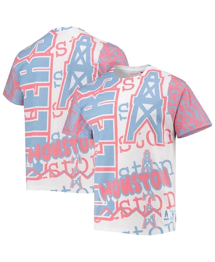 Мужская футболка Mitchell & Ness Oilers Jumbotron 2.0, белая