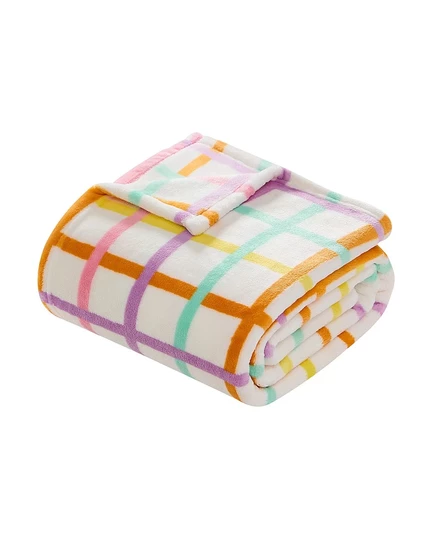 Плед Hallmark Chromatic Grid плюшевый 127×178 см, мульти