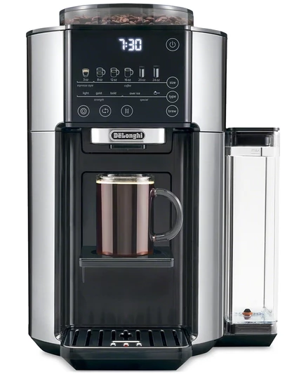 Кофемашина De'Longhi TrueBrew автоматическая с жерновой кофемолкой, серая