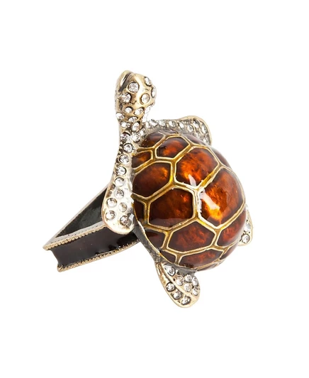 Кольца для салфеток Saro Lifestyle Turtle, 4 шт., коричневые