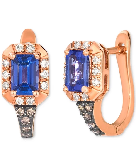 Серьги Le Vian в 14K розовом золоте, танзанит 1 кт, брилл. 0.25 кт