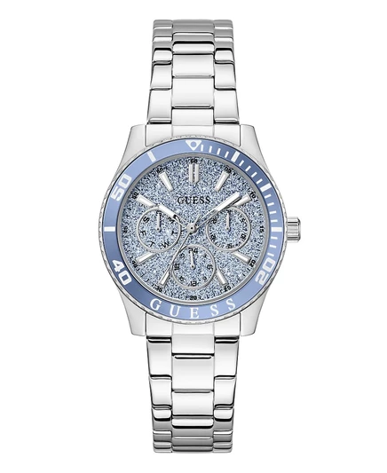 Женские многофункциональные часы GUESS из нержавеющей стали серебристого оттенка, золото 36 мм
