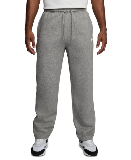 Мужские брюки из матового флиса с открытым подолом Nike Club  dark gray heather