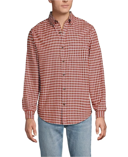Мужская флагманская фланелевая рубашка с длинным рукавом bourbon gingham