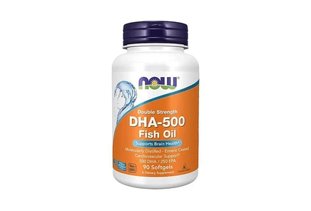 БАД NOW Foods DHA-500 усиленная формула, 90 мягких капсул
