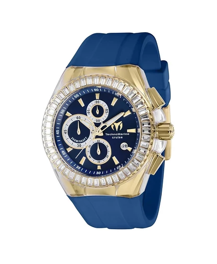 Мужские часы Technomarine TM-121158 Cruise с кварцевым хронографом и синим циферблатом, синие