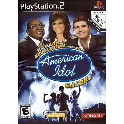 Видеоигра Konami American Idol Encore (PS2), многоцветная