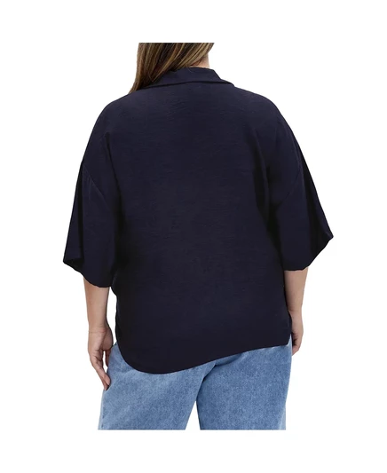 Рубашка Rosie в стиле ГОРОДСКОГО ШИКА Плюс Размер navy